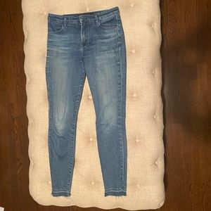 J Brand Maria skinny jeans frayed mid-rise size 27